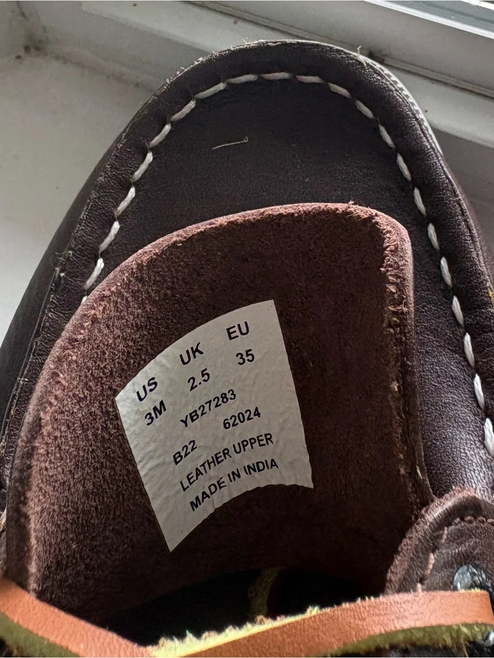 Boys Brown Leather Boat Shoes with Two-Tone Laces
